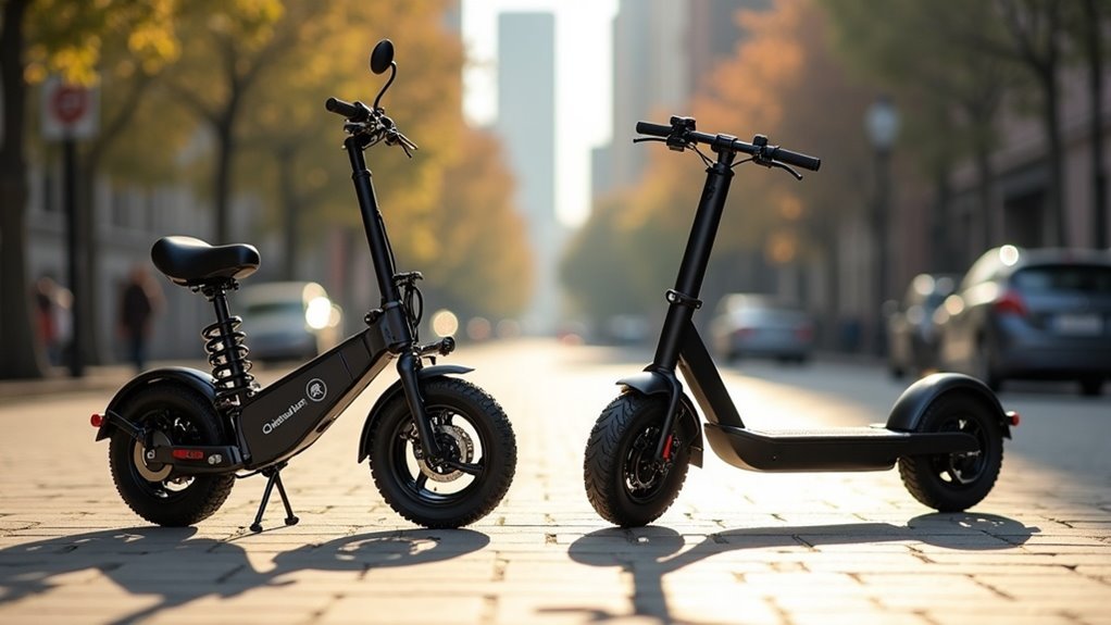 e scooter suspension differences explained