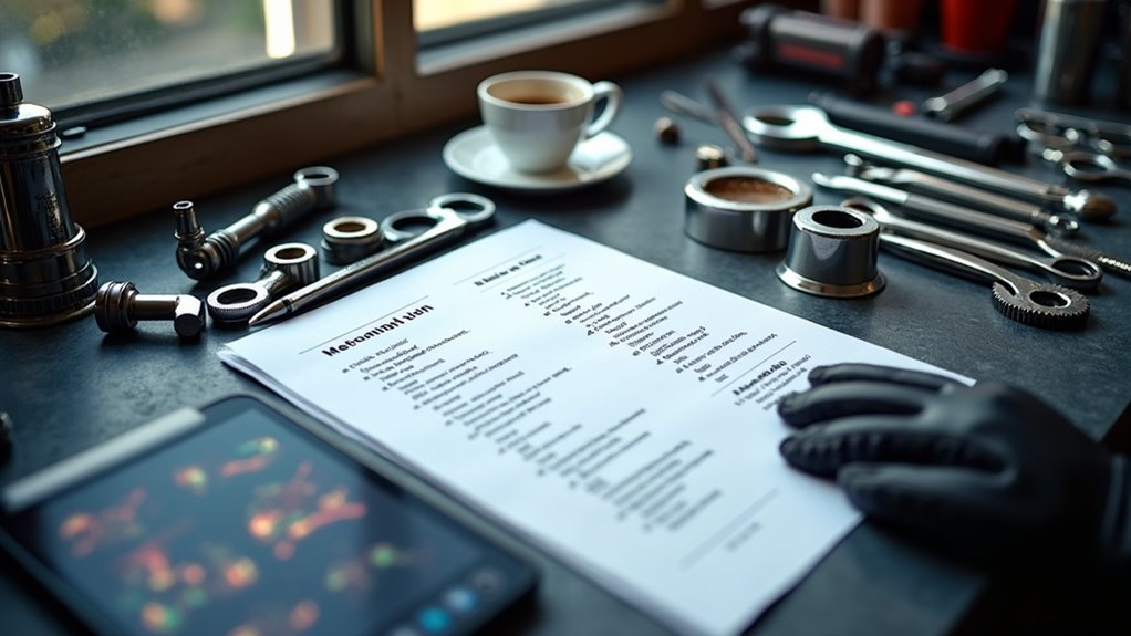 pre commute mechanical checklist