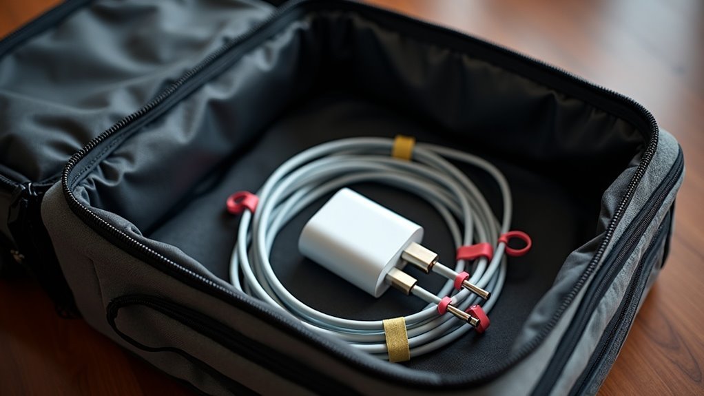 protect chargers in bags