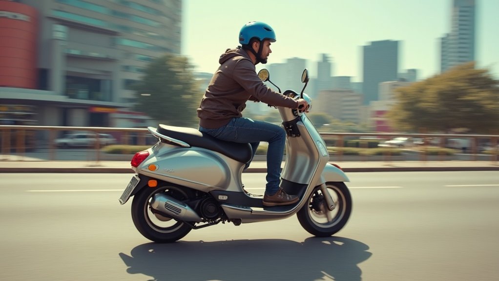 scooter stance emergency braking