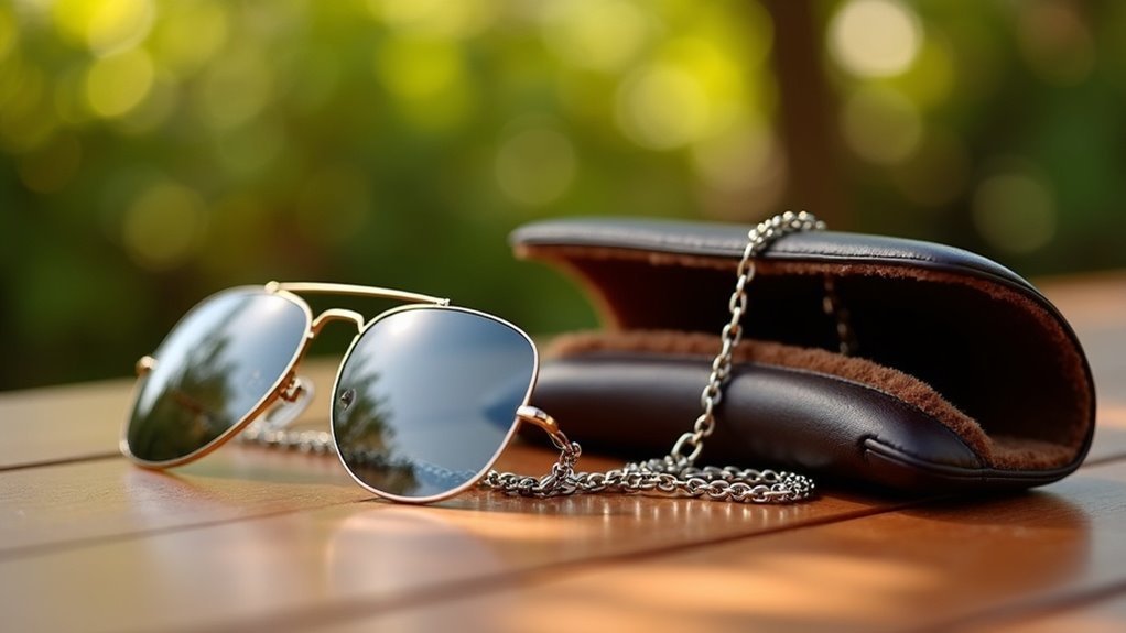 secure eyewear when stationary