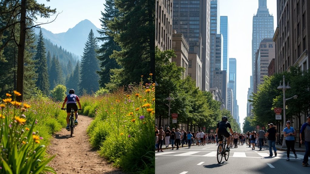 trail vs urban cycling etiquette